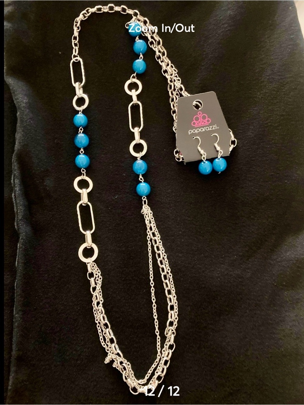paparazzi Silver-Tone Layered Necklace with Turquoise Color beads set